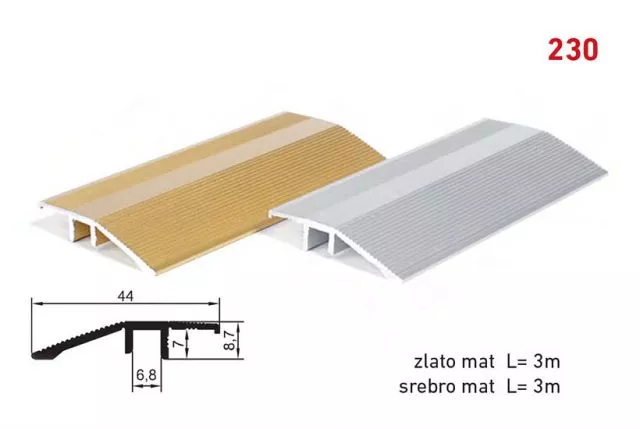 ALU LAJSNA PRELAZNA VISINSKA 230 - SREBRO - 0