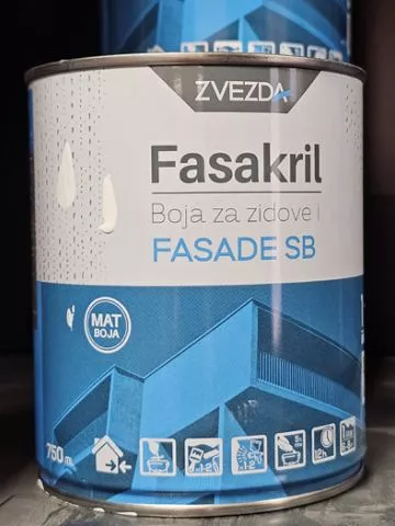 FASAKRIL Boja za zidove i fasade ZVEZDA - 0