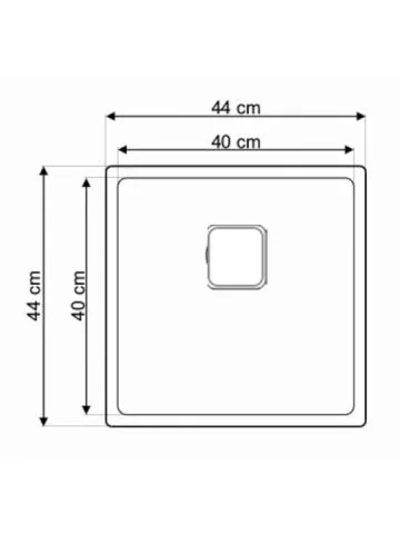 Podgradna sudopera Laweo AS 354inox 9x9cm 44x44cm - 1