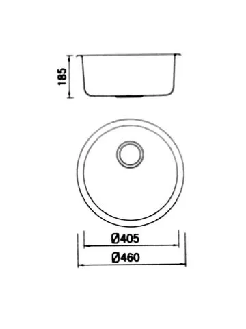 Ugradna sudopera Boloco BL 871 inox ø90 46cm - 0