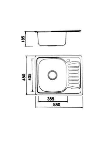 Ugradna sudopera Boloco BL 896 inox ø90 58x48cm - 0