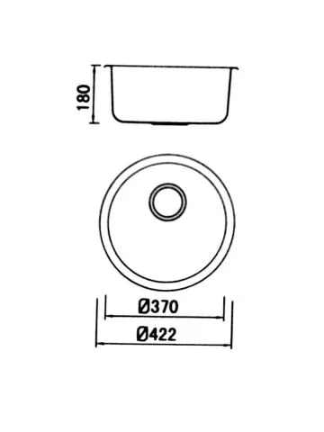 Ugradna sudopera Boloco BL 830A inox ø90 42,2cm - 0