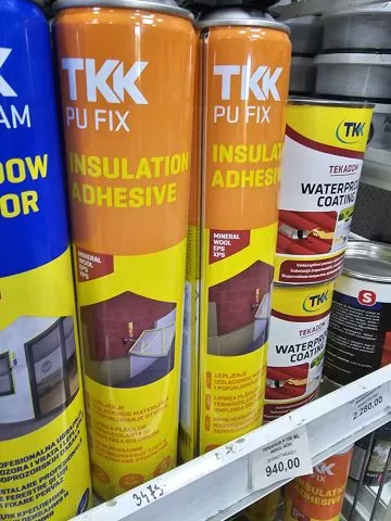 PUR PENA ZA TERMOIZOLACIONE PLOČE - TKK  PU FIX  INSULATION ADHESIVE - 0