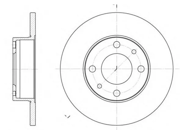 Prednji disk kočnice 227.5x10.8 FIAT ZASTAVA REMSA  - 0