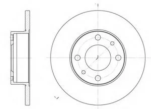 Prednji disk kočnice 227.5x10.8 FIAT ZASTAVA REMSA  - 0