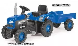 Traktor na pedale Dolu Farmer Plavi - 0