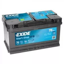 Akumulator EXIDE Start-Stop 12V 75Ah 730A EFB desno+ - 0