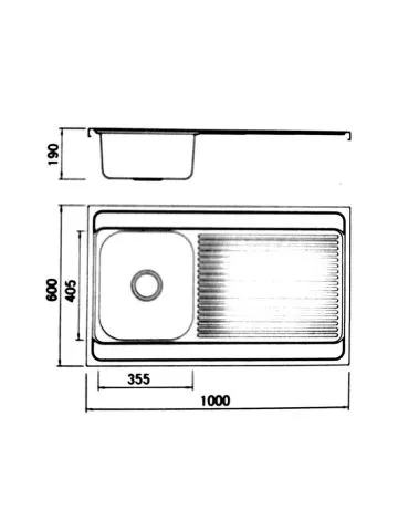 Nasadna sudopera Boloco BL 852 inox ø60 100x60cm - 0